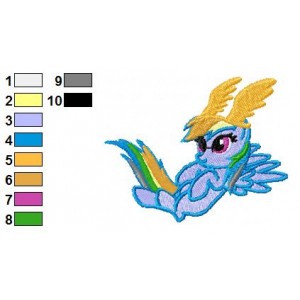 Rainbow Dash My Little Pony Embroidery Design 06